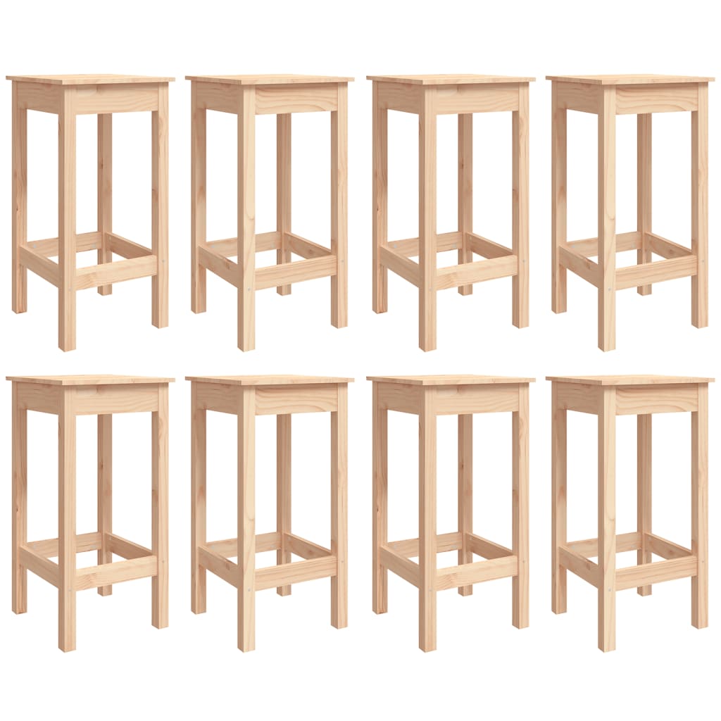 vidaXL 9-tlg. Gartenbar-Set Massivholz Kiefer