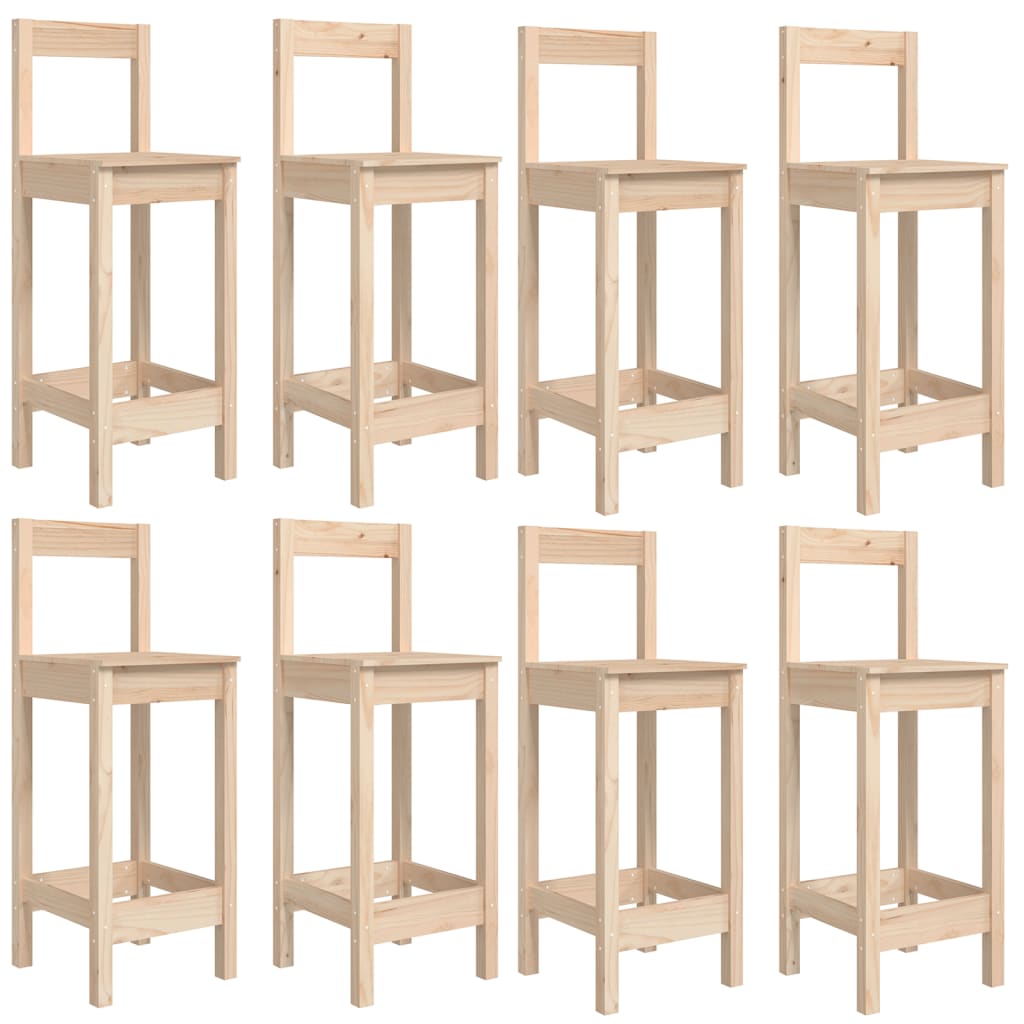 vidaXL 9-tlg. Gartenbar-Set Massivholz Kiefer