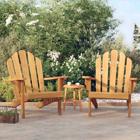 vidaXL Adirondack-Gartenstühle 2 Stk. 79x95x92 cm Massivholz Teak
