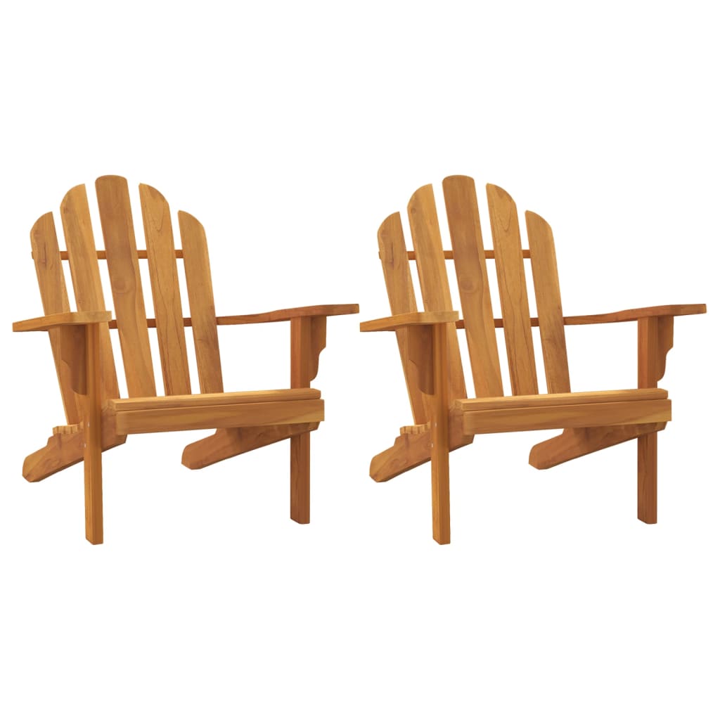 vidaXL Adirondack-Gartenstühle 2 Stk. 79x95x92 cm Massivholz Teak