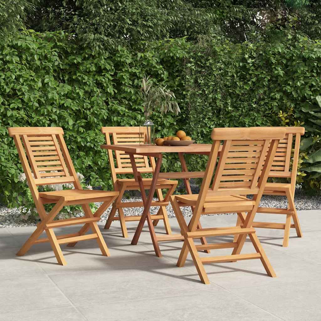 vidaXL Gartenstühle 4 Stk. Klappbar 47x63x90 cm Massivholz Teak