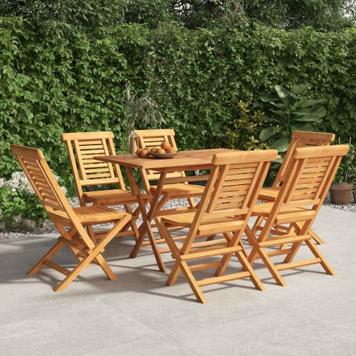 vidaXL Gartenstühle 4 Stk. Klappbar 47x63x90 cm Massivholz Teak