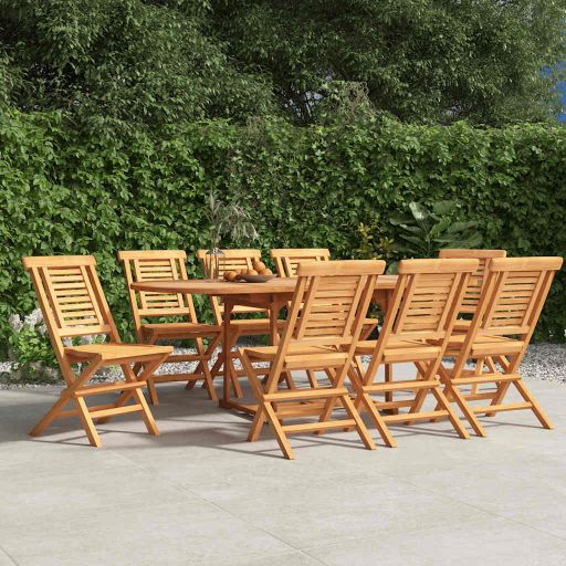 vidaXL Gartenstühle 4 Stk. Klappbar 47x63x90 cm Massivholz Teak