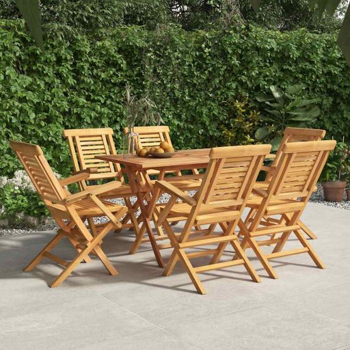 vidaXL Gartenstühle 4 Stk. Klappbar 47x63x90 cm Massivholz Teak