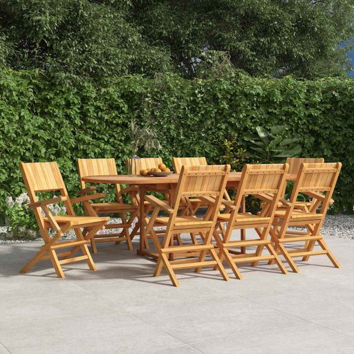 vidaXL Gartenstühle 4 Stk. Klappbar 47x61x90 cm Massivholz Teak