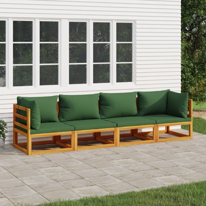 vidaXL 6-tlg. Garten-Lounge-Set mit Taupe Kissen Massivholz
