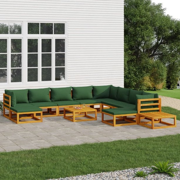 vidaXL 6-tlg. Garten-Lounge-Set mit Taupe Kissen Massivholz