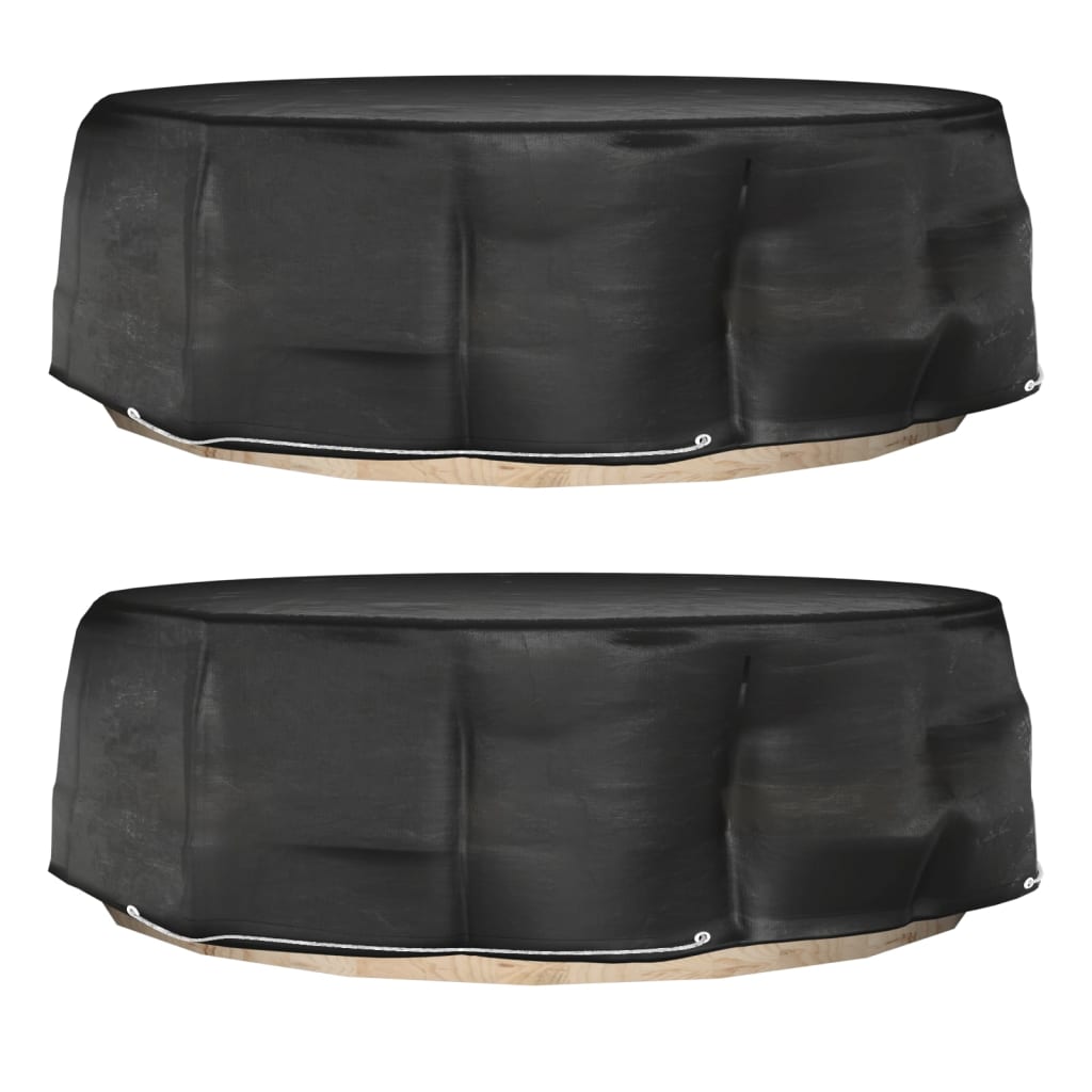 vidaXL Abdeckungen für Lounge-Insel 2 Stk. 8 Ösen Ø188x50 cm Rund