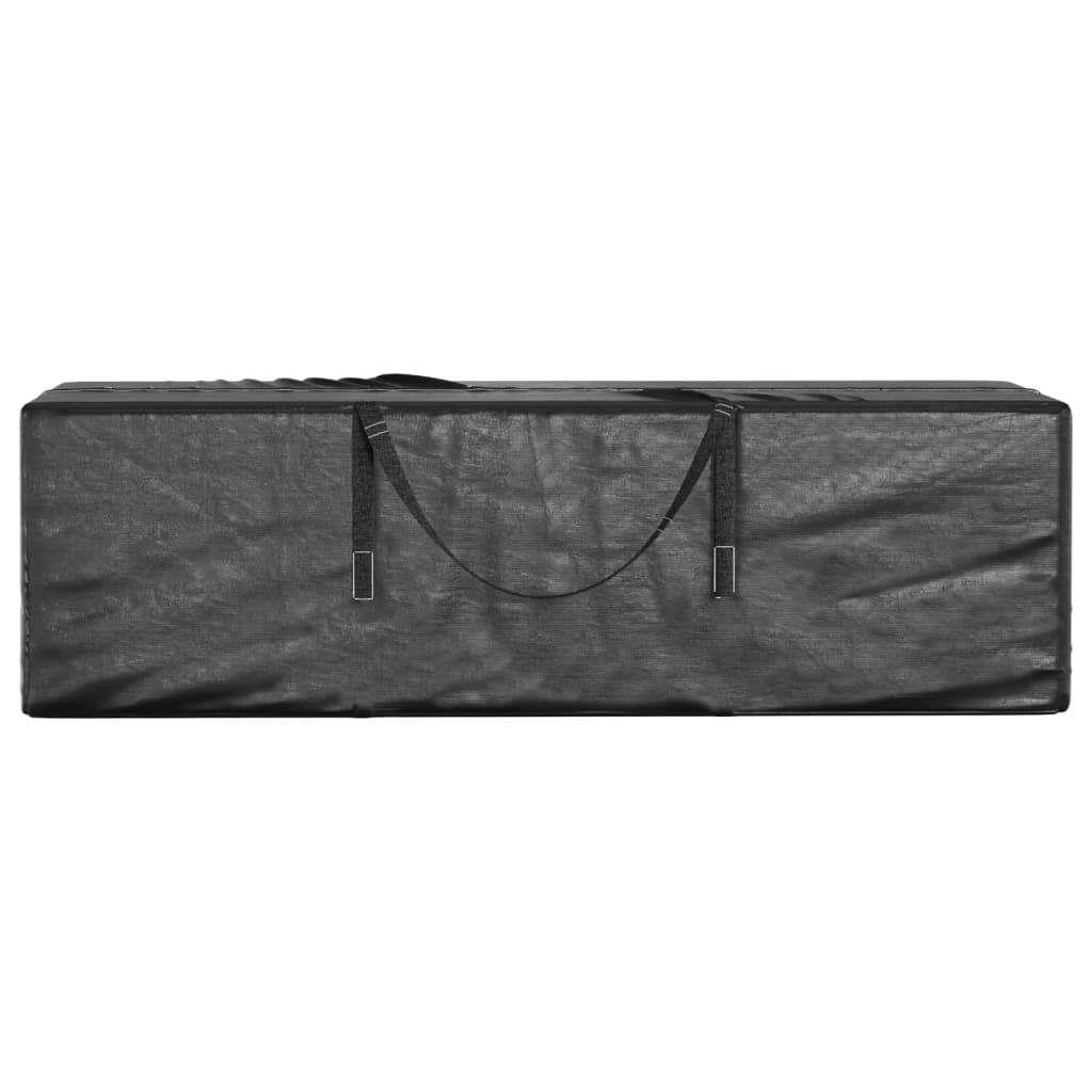 vidaXL Aufbewahrungstasche für Gartenkissen 2 Stk. Schwarz 135x40x55cm