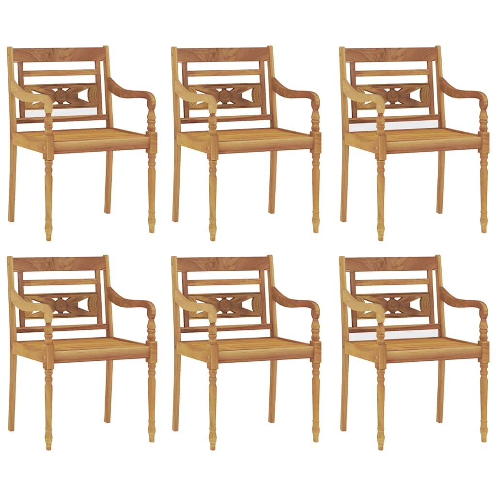 vidaXL 7-tlg. Garten-Essgruppe Massivholz Teak