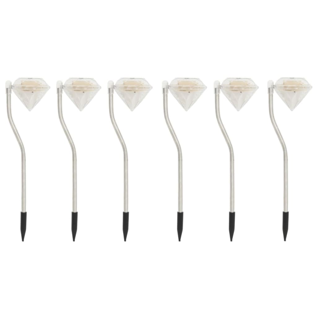 vidaXL LED-Solarleuchten 6 Stk. 9x7,8x29,5 cm