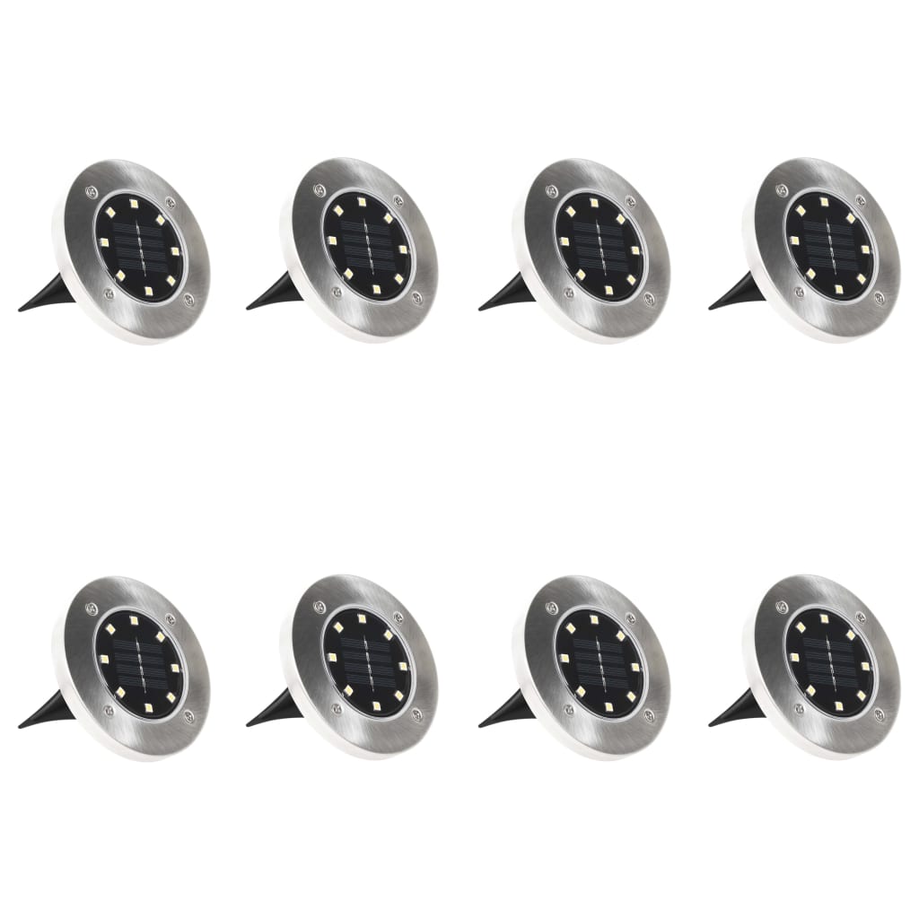 vidaXL Solar-Bodenleuchten 8 Stk. LED RGB-Lichtfarbe