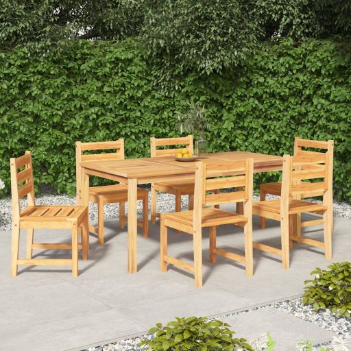 vidaXL 5-tlg. Garten-Essgruppe Massivholz Teak
