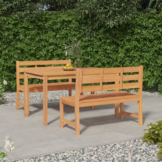 vidaXL 5-tlg. Garten-Essgruppe Massivholz Teak