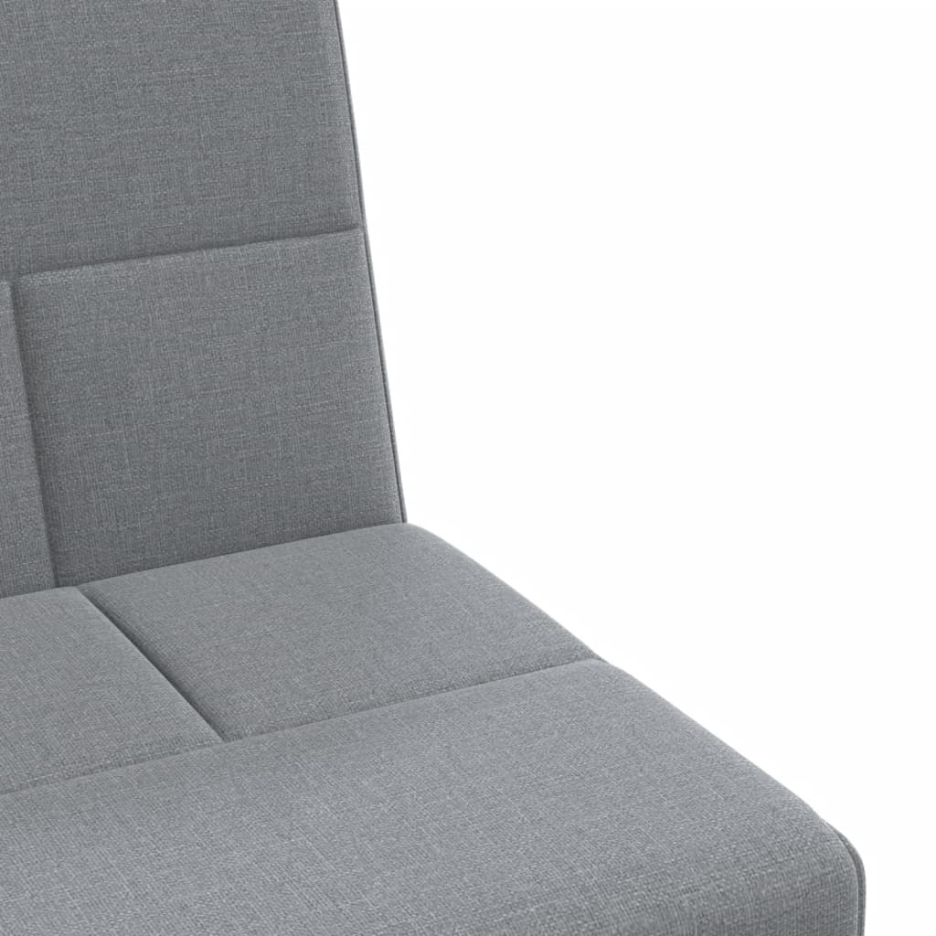 vidaXL Schlafsofa in L-Form Hellgrau 255x140x70 cm Stoff