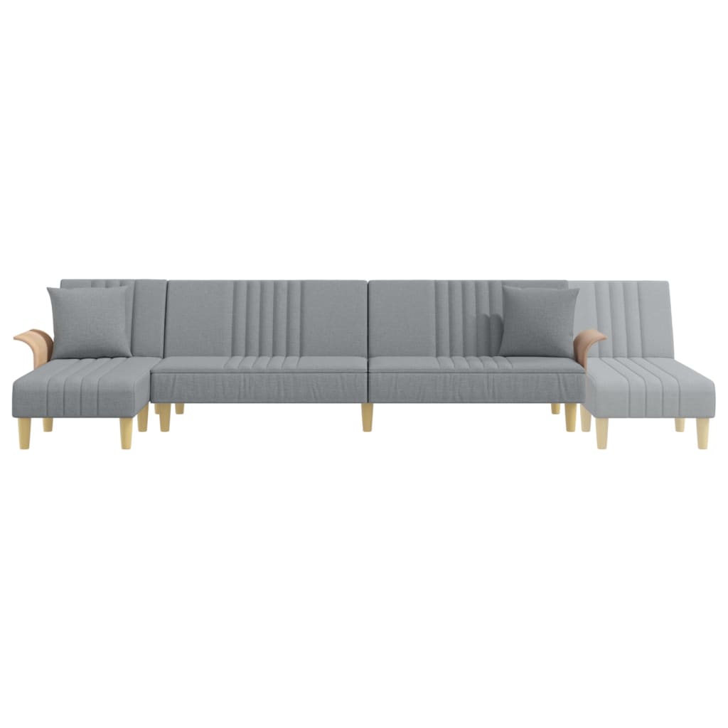 vidaXL Schlafsofa in L-Form Hellgrau 279x140x70 cm Stoff