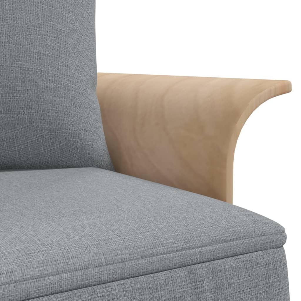 vidaXL Schlafsofa in L-Form Hellgrau 279x140x70 cm Stoff