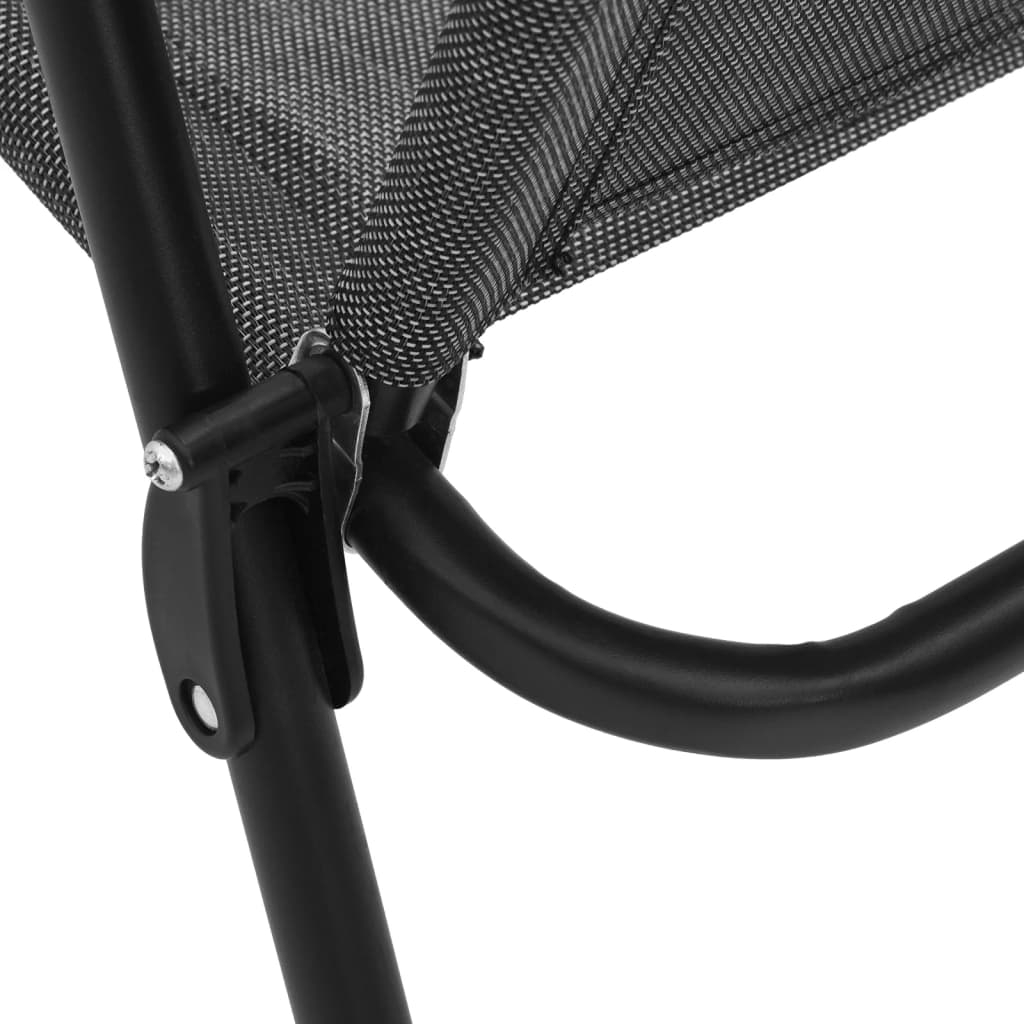 vidaXL Klappbare Gartenstühle 4 Stk. Graumeliert Stahl und Textilene