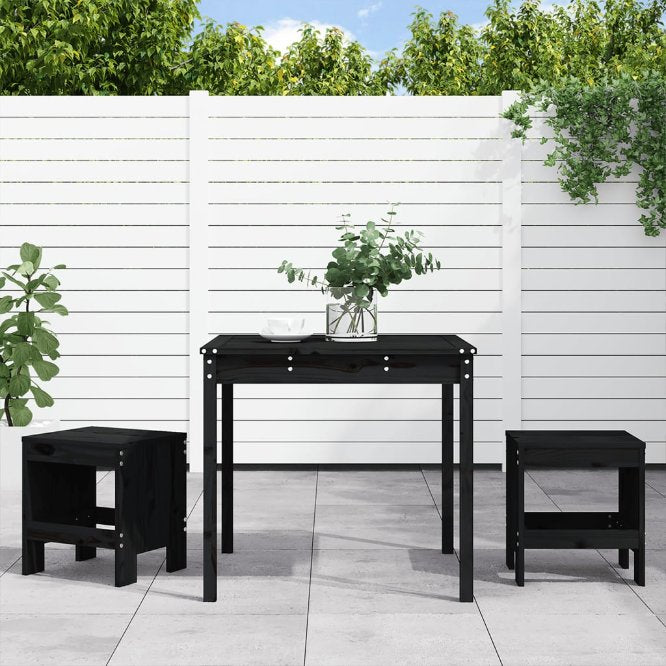 vidaXL 3-tlg. Garten-Bistro-Set Weiß Massivholz Kiefer
