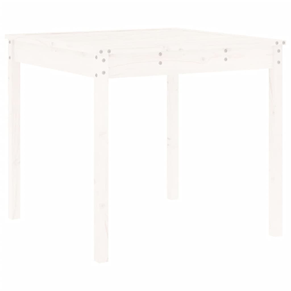 vidaXL 5-tlg. Garten-Essgruppe Weiß Massivholz Kiefer