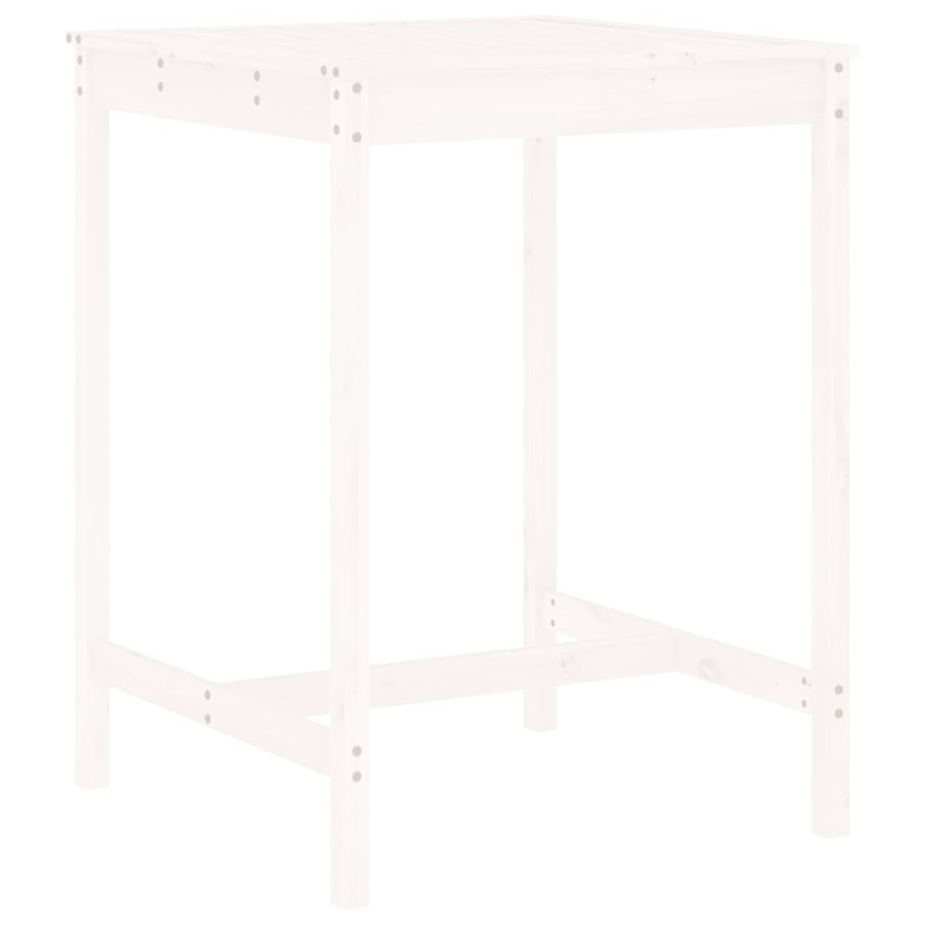 vidaXL 3-tlg. Gartenbar-Set Weiß Massivholz Kiefer