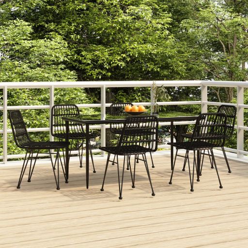 vidaXL 3-tlg. Garten-Essgruppe Poly Rattan
