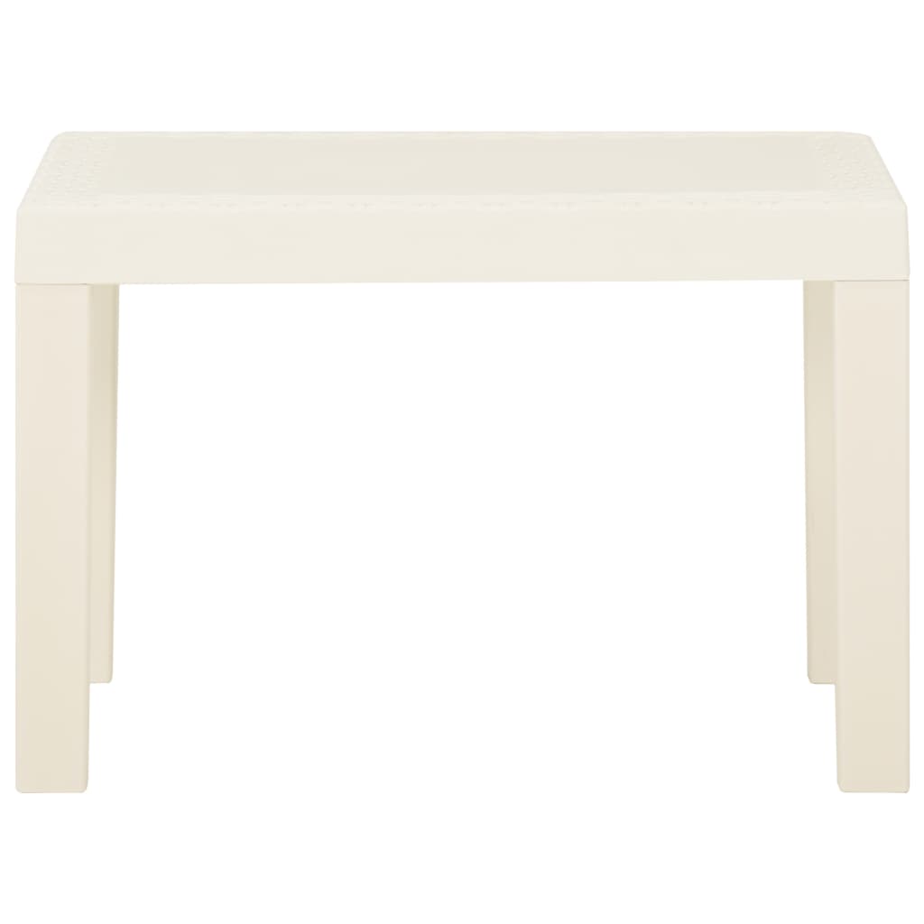 vidaXL 3-tlg. Garten-Lounge-Set mit Auflagen Kunststoff Weiß