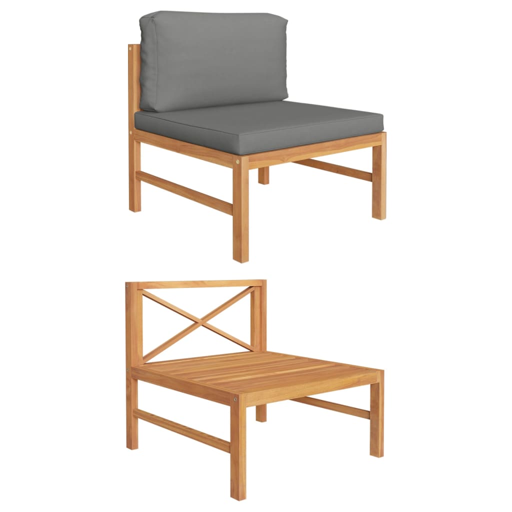 vidaXL Gartentisch 63x63x30 cm Massivholz Teak