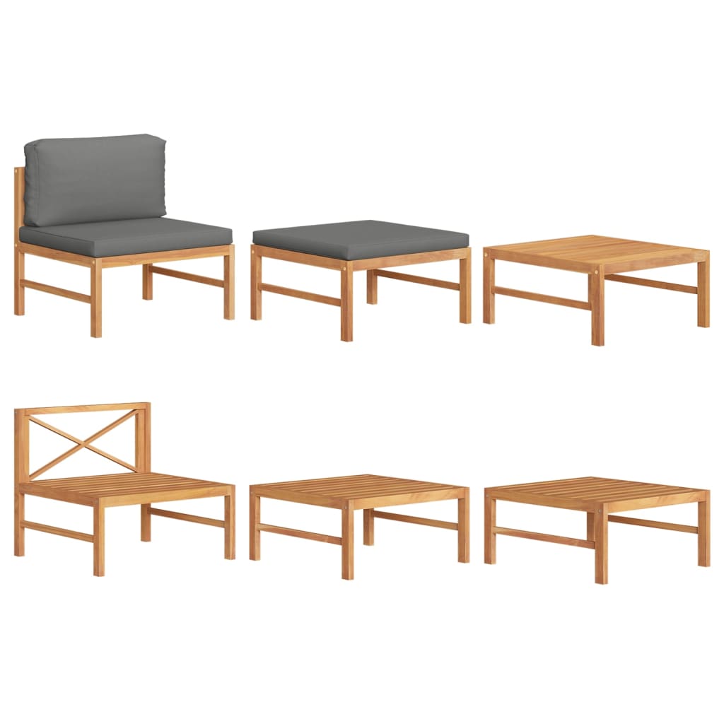 vidaXL Gartentisch 63x63x30 cm Massivholz Teak