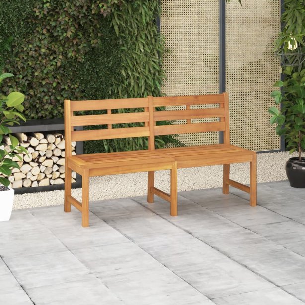vidaXL Gartenbank 114 cm Massivholz Teak