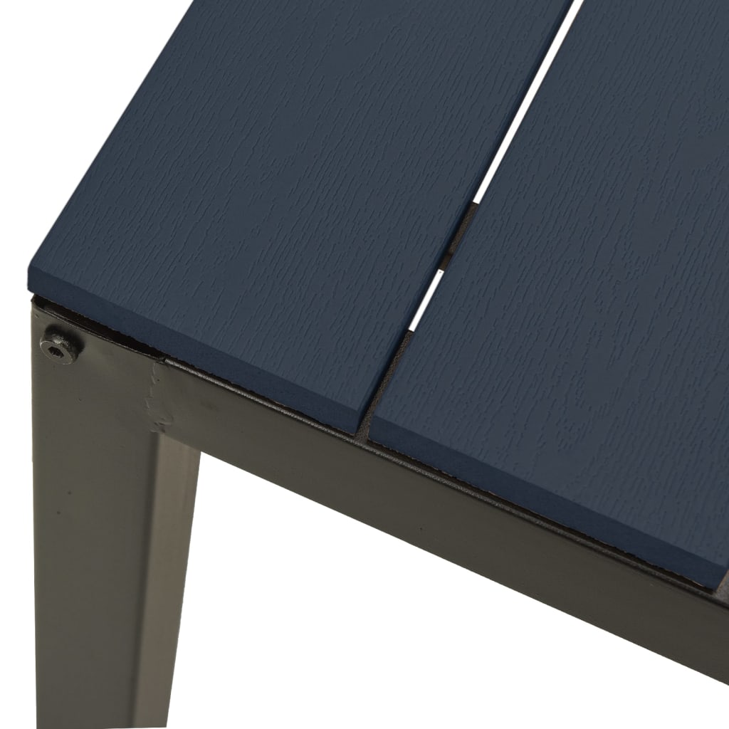 vidaXL 3-tlg. Garten-Essgruppe Stahl und WPC Schwarz