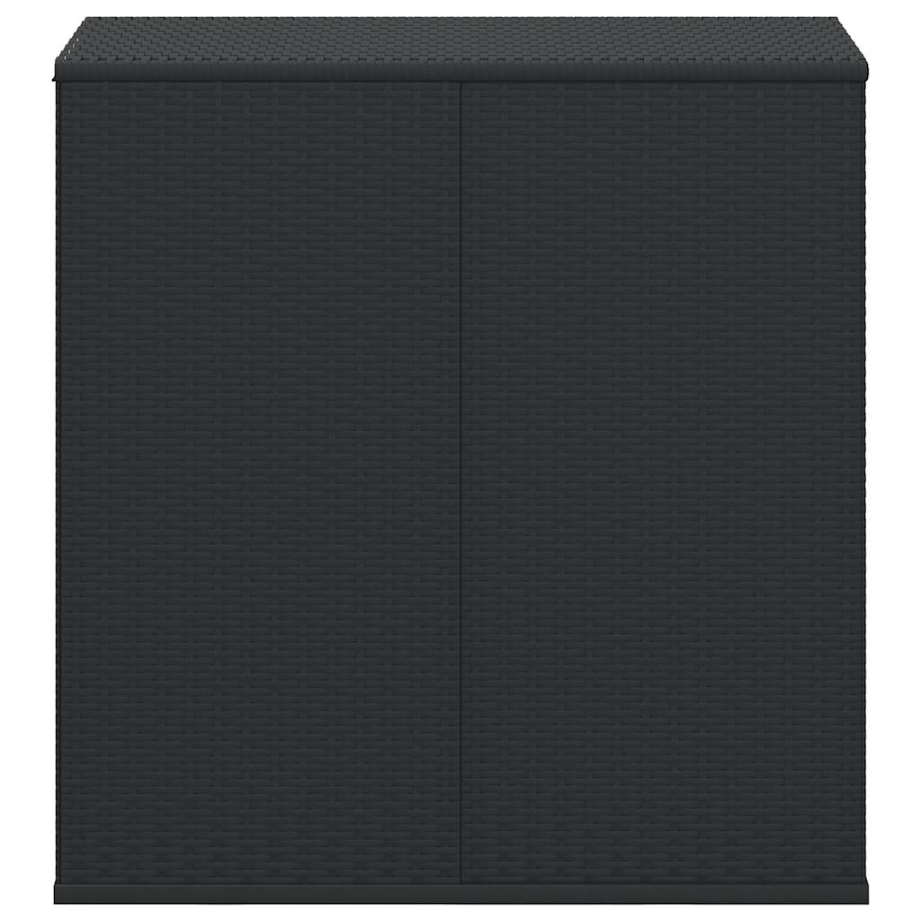 vidaXL Garten-Kissenbox PE Rattan 100x49x103,5 cm Schwarz
