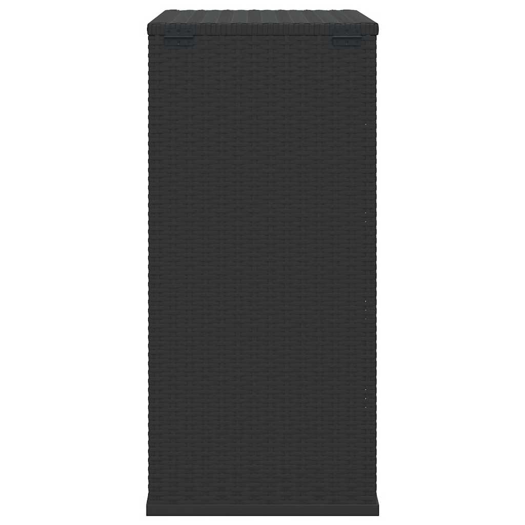 vidaXL Garten-Kissenbox PE Rattan 100x49x103,5 cm Schwarz