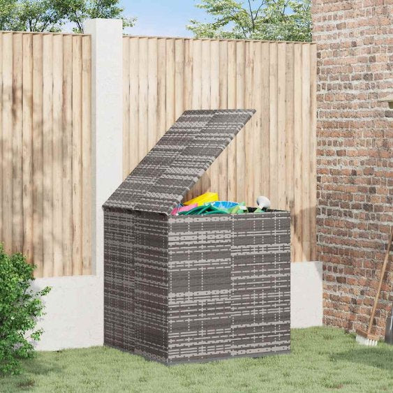 vidaXL Garten-Kissenbox PE Rattan 100x49x103,5 cm Schwarz