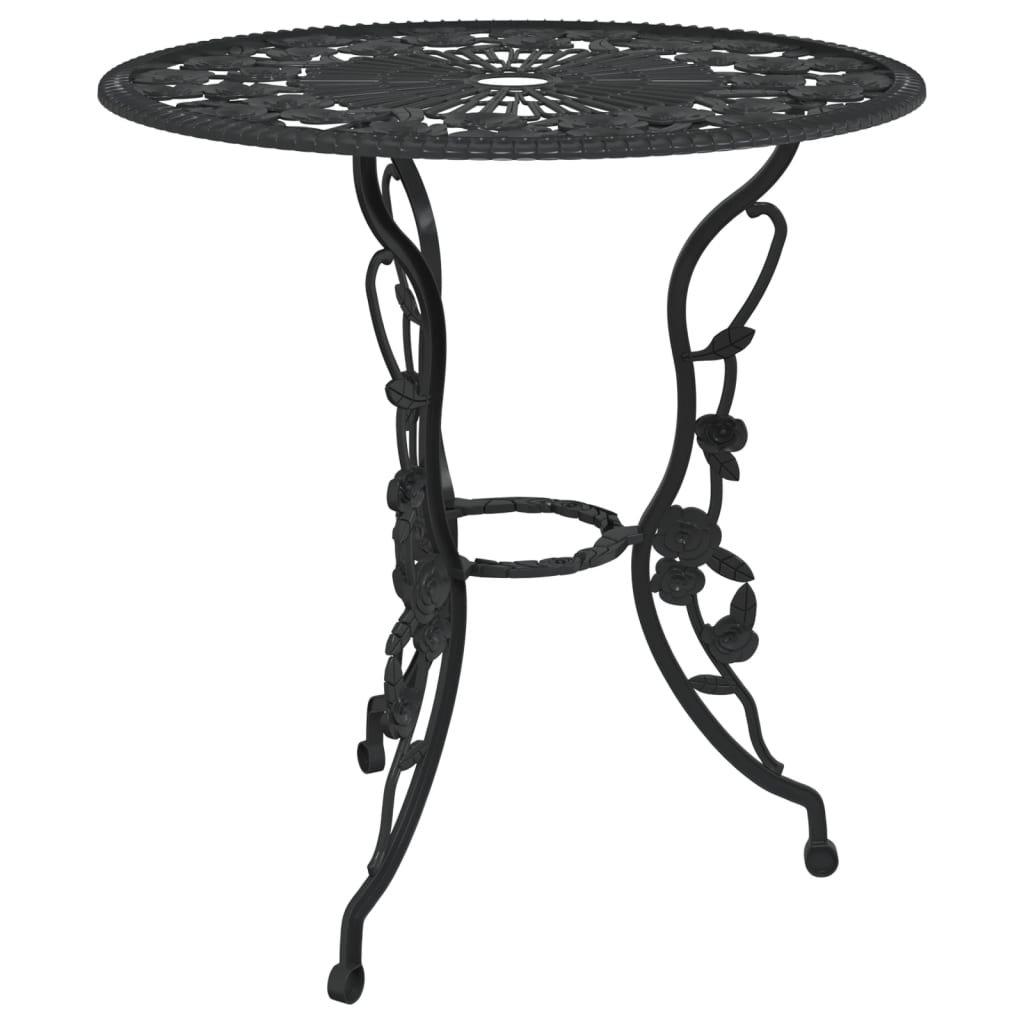 vidaXL 3-tlg. Bistro-Set Aluminiumguss Schwarz