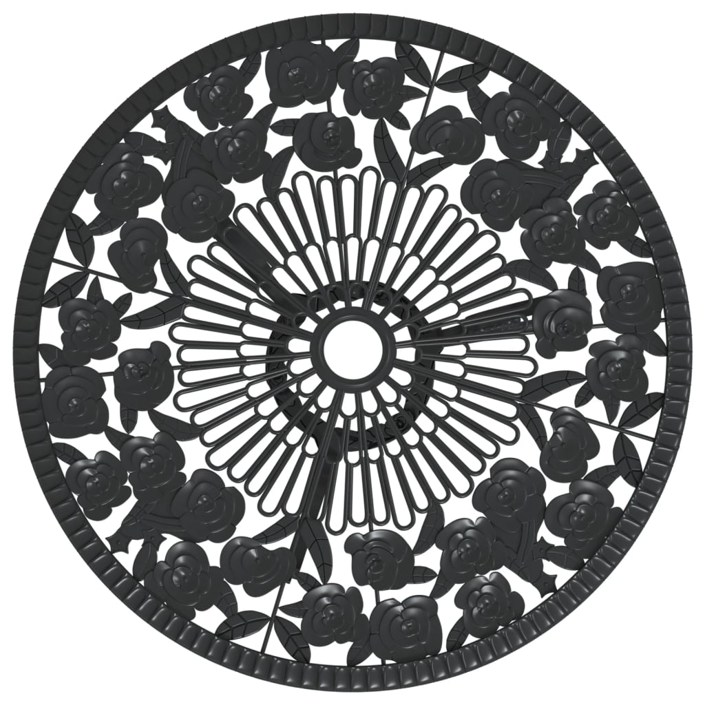 vidaXL 3-tlg. Bistro-Set Aluminiumguss Schwarz