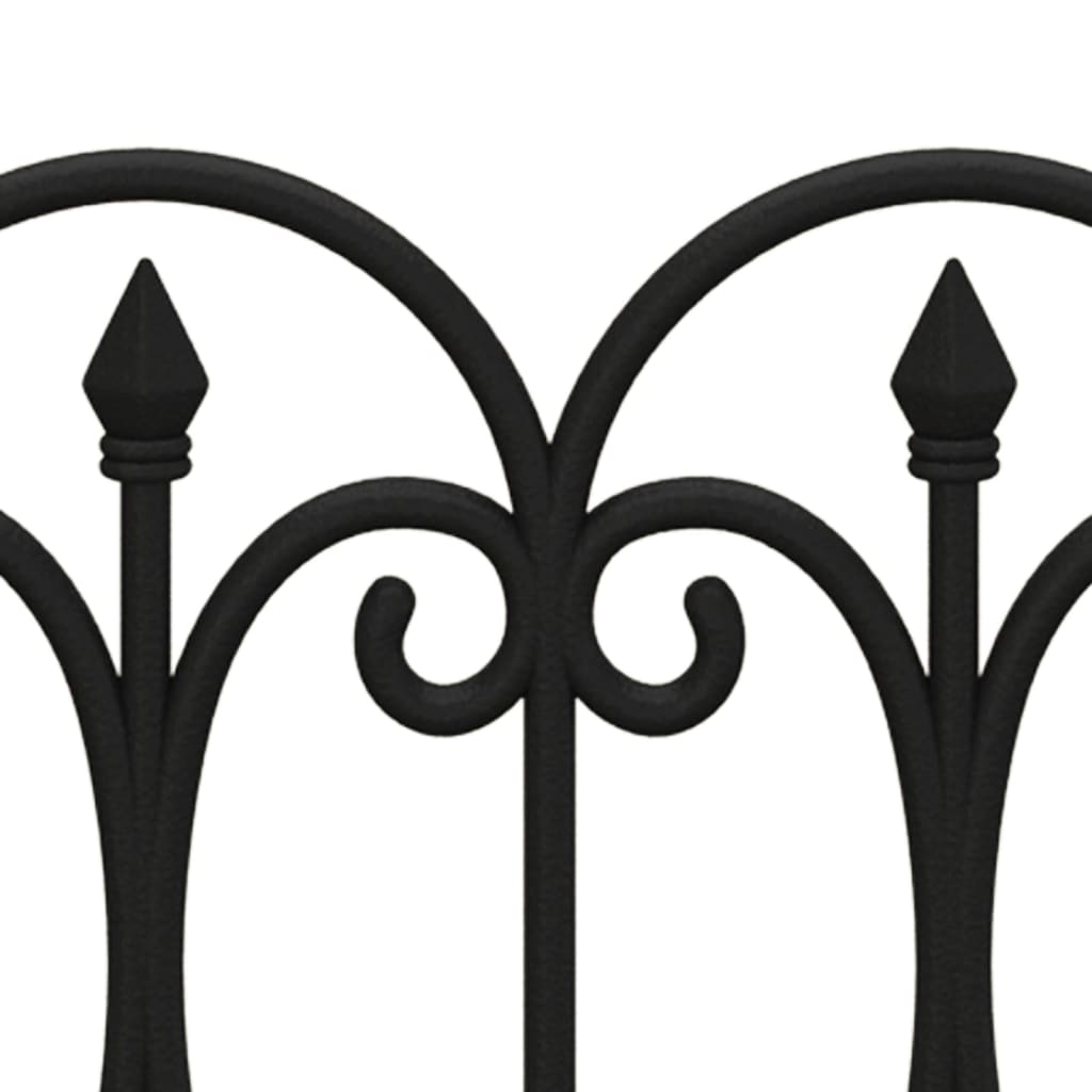 vidaXL Rasenkanten 17 Stk. Schwarz 10 m PP