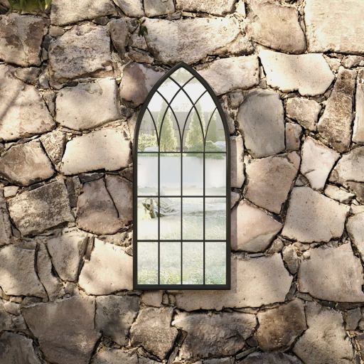 vidaXL Gartenspiegel Sand 100x45 cm Eisen