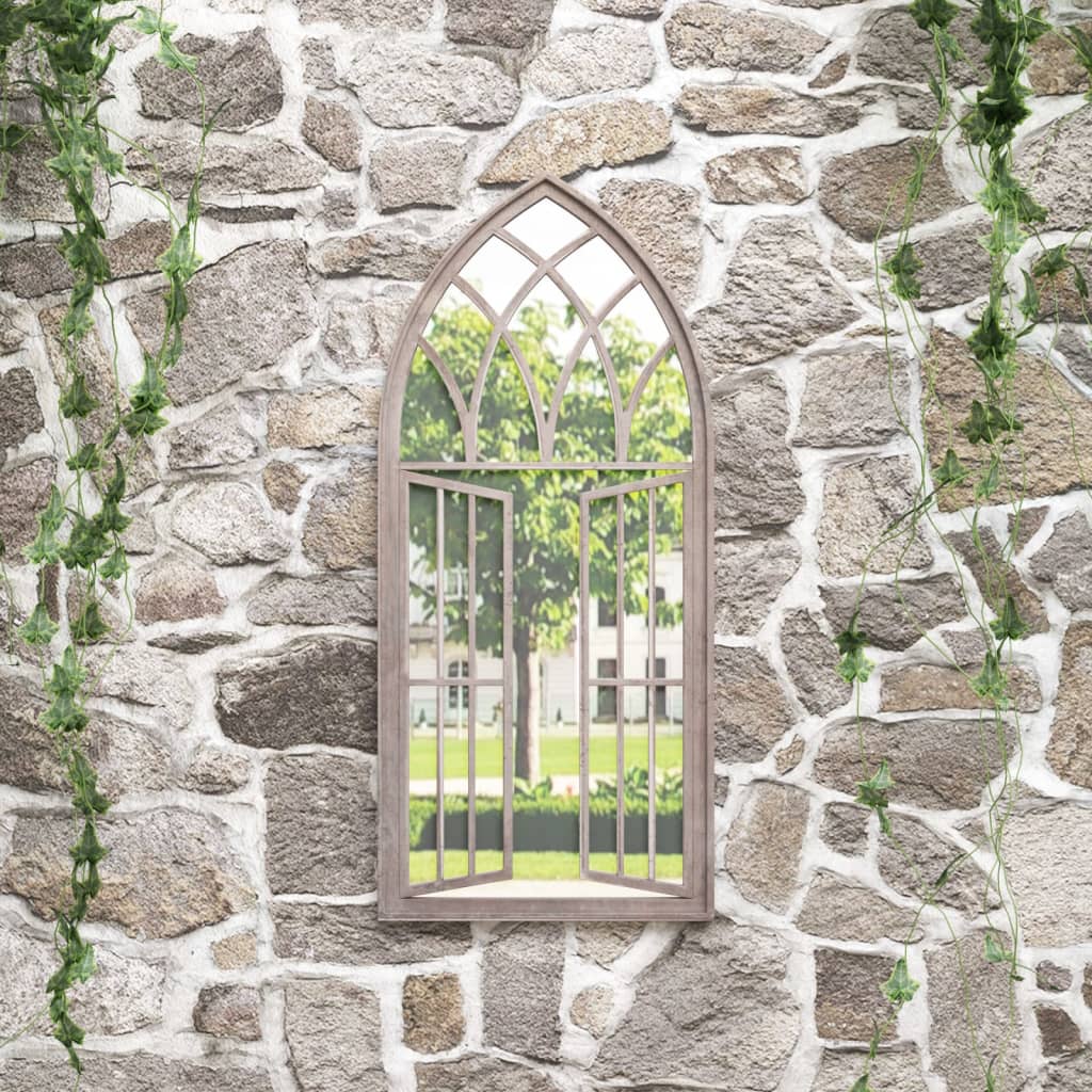 vidaXL Gartenspiegel Sand 100x45 cm Eisen