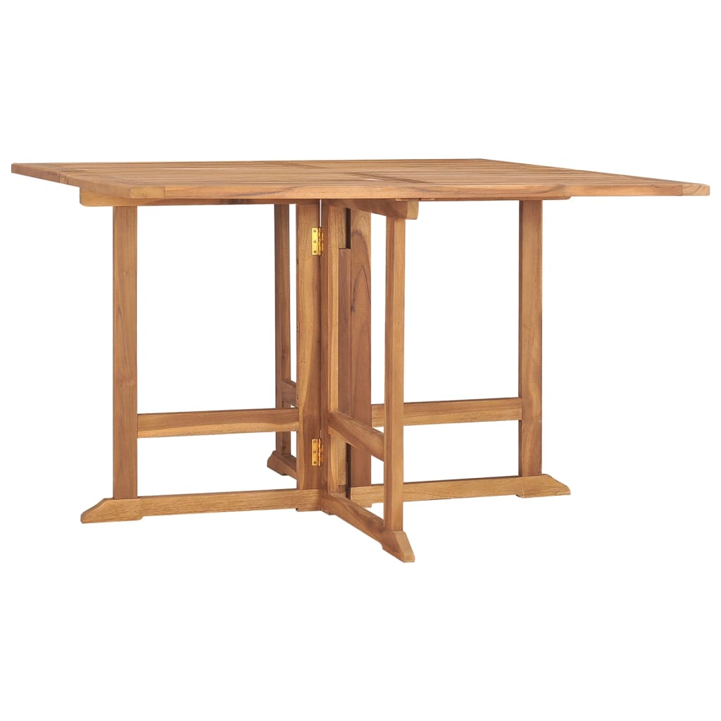 vidaXL Garten-Esstisch Klappbar Ø110x75 cm Massivholz Teak