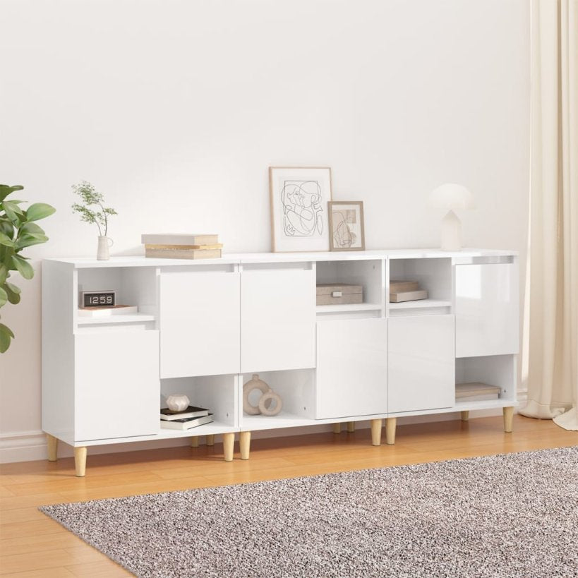 vidaXL Sideboards 2 Stk. Weiß 60x35x70 cm Holzwerkstoff