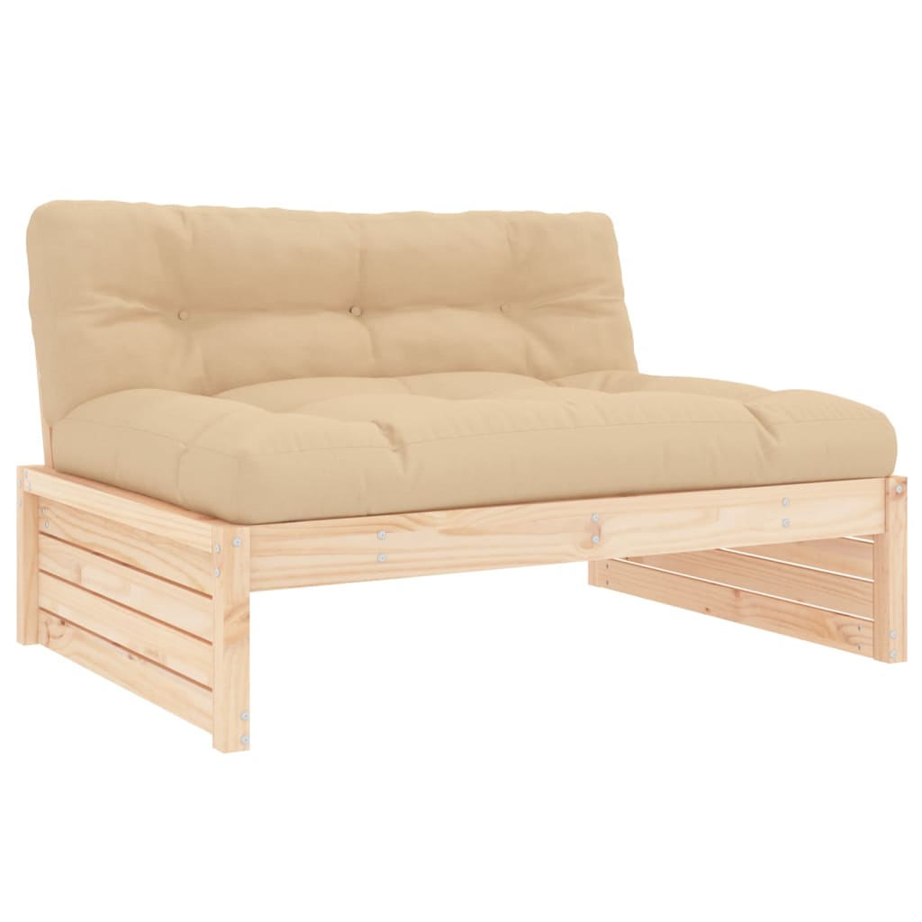 vidaXL 2-tlg. Garten-Lounge-Set mit Kissen Massivholz