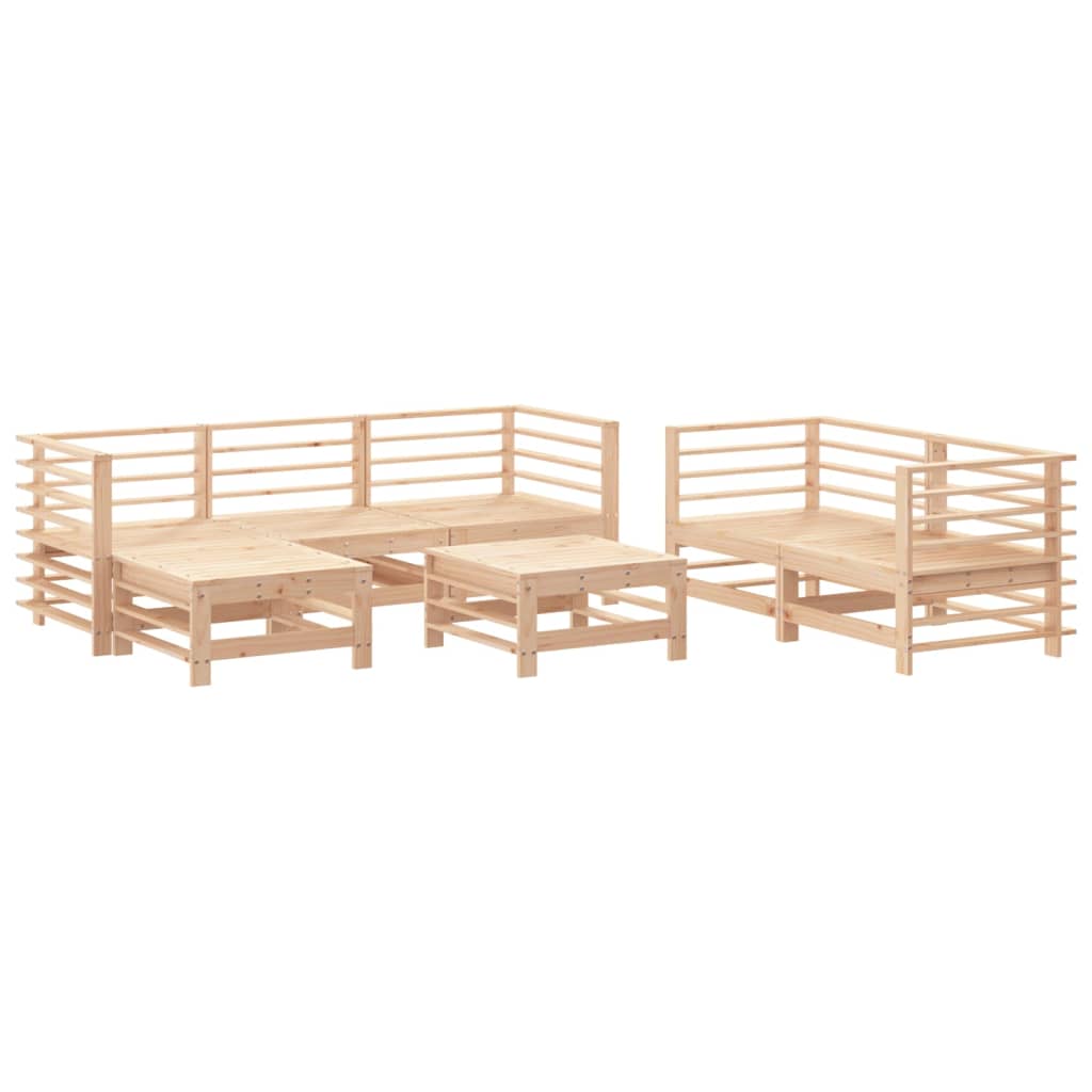 vidaXL 7-tlg. Garten-Lounge-Set Massivholz Kiefer