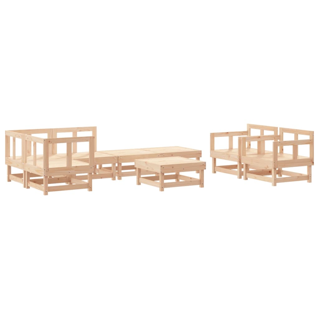 vidaXL 8-tlg. Garten-Lounge-Set Massivholz Kiefer