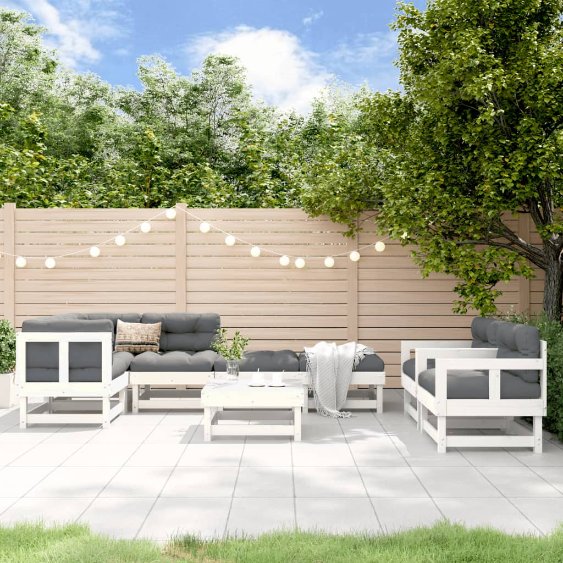 vidaXL 8-tlg. Garten-Lounge-Set Massivholz Kiefer