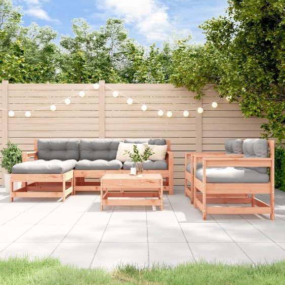 vidaXL 7-tlg. Garten-Lounge-Set Massivholz Kiefer