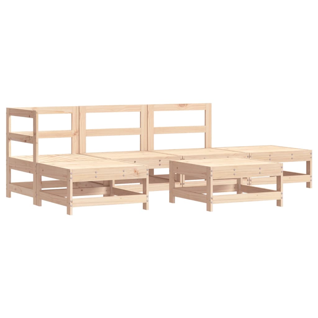 vidaXL 6-tlg. Garten-Lounge-Set Massivholz Kiefer