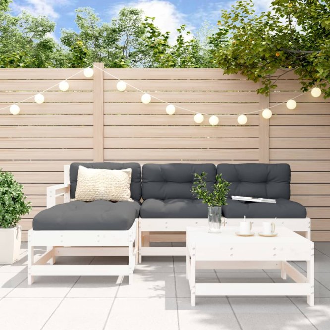 vidaXL 5-tlg. Garten-Lounge-Set Massivholz Kiefer