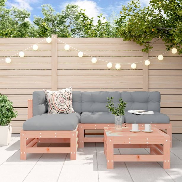 vidaXL 5-tlg. Garten-Lounge-Set Massivholz Kiefer