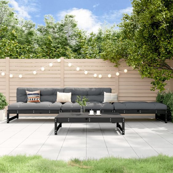 vidaXL 4-tlg. Garten-Lounge-Set Massivholz Kiefer